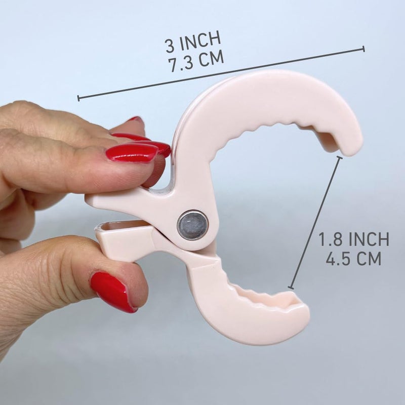 All4Ella Baby Blanket Stroller Clips (4 Pack) | Hooks Muslin to Stroller | Australian Baby Product | Infant/Toddler | Peach/Cream - Image 4
